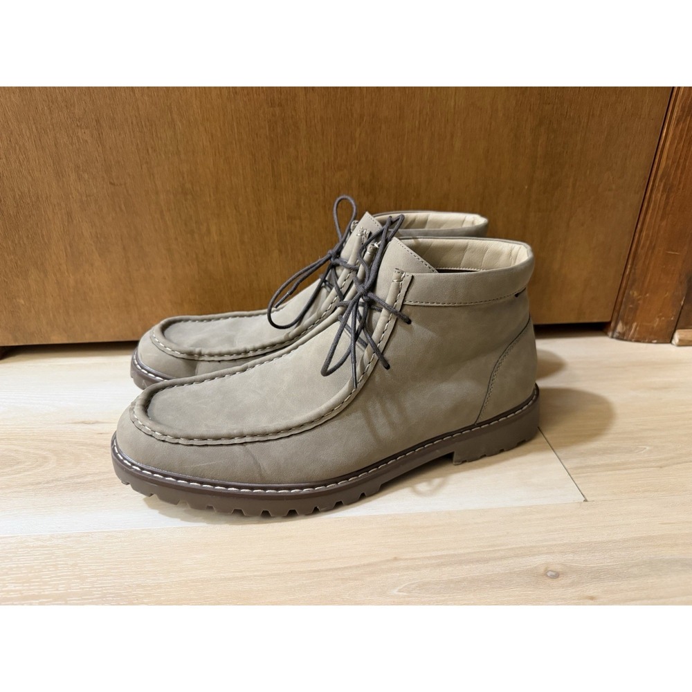 Sonoma Men's Foster Moc Toe Comfort Lace Up Ankle Boots Taupe Size 13